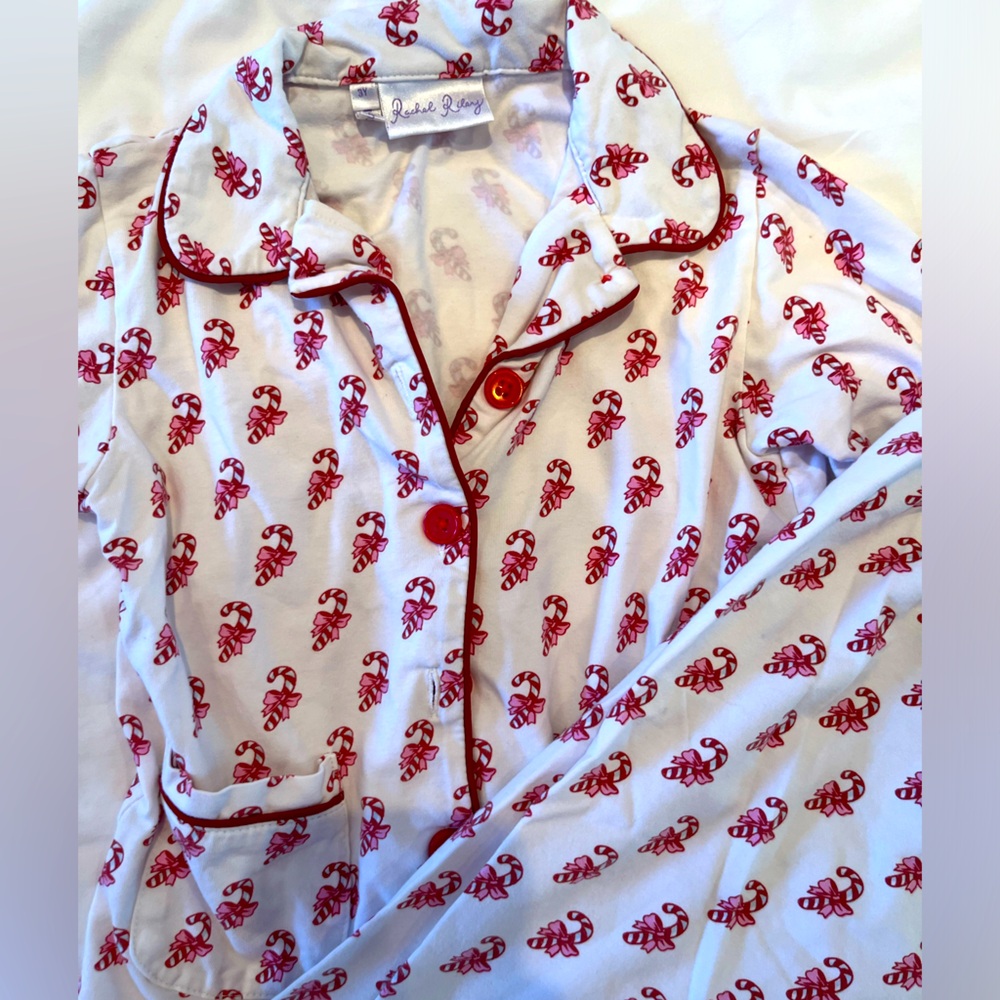 Rachel Riley London holiday candy cane pajamas, 3T, 100% cotton